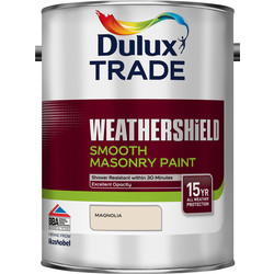 Dulux Trade Weathershield Smooth Masonry Paint 5L Magnolia