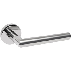 Eclipse Stainless Steel Lever On Rose Door Handles Polished - 83024 - from Toolstation