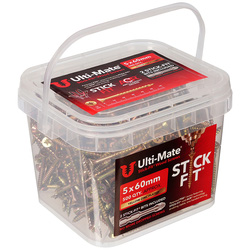 Ulti-Mate Stick-Fit Woodscrews Tub 5.0 x 60mm