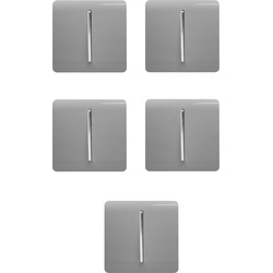 Trendiswitch Light Grey 1 Gang 2 Way 10 Amp Switch (5 Pack) 1 Gang 2 Way
