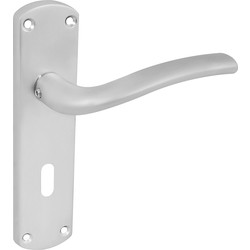 Serozzetta Serozzetta Cuatro Door Handles Lock Satin Chrome - 83953 - from Toolstation