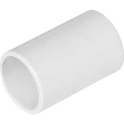 Aquaflow Solvent Weld Overflow Straight Coupling 21.5mm White - 84387 - from Toolstation