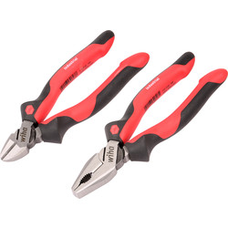 WIHA WIHA Combination Pliers & Diagonal Cutters 180mm & 160mm - 84722 - from Toolstation