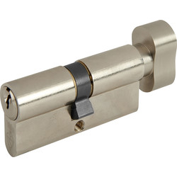 Yale Yale 1 Star 6 Pin Euro Thumbturn Cylinder 35-10-45mm Nickel - 84749 - from Toolstation