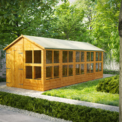 Power / Power Apex Potting Shed 20' x 8' - Double Doors