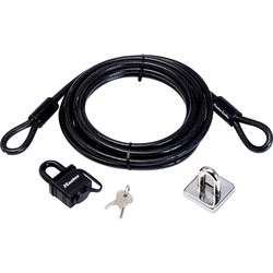 Master Lock / Master Lock Security Weatherproof Padlock and Cable Kit 4.5m x 10mm