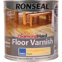 Ronseal Diamond Hard Floor Varnish 2.5L Clear Satin