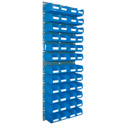 Barton Steel Louvre Panel with Blue Bins