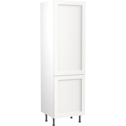 Kitchen Kit Flatpack Shaker Kitchen Cabinet Tall Fridge & Freezer 70/30 Unit Ultra Matt White 600mm