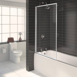Aqualux Aqualux Framed Bath Screen White Frame 750x1375mm - 85258 - from Toolstation
