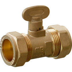Unbranded Isolating Gas Ball Valve 22mm - 85406 - from Toolstation