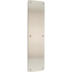 Eclipse Stainless Steel Finger Plate Radius Corners Satin 400x75mm - 85692 - from Toolstation