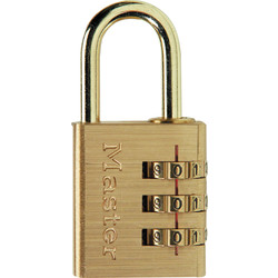Master Lock Combination Padlock Brass 30 x 65 x 15mm
