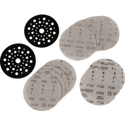 5" x 22.2mm Aluminium oxide sanding angle grinder disc Mix of Grit 10 Pack125mm 