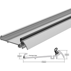 Stormguard Stormguard Slimline Wide Threshold Outward Opening Silver 2000mm x 72mm - 86299 - from Toolstation