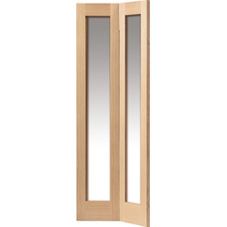 JB Kind Fuji Oak Glazed Bi-fold Door U/F 35 X 1981 X 762mm - 86532 - from Toolstation