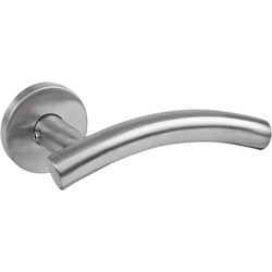 Eclipse Stainless Steel Lever On Rose Door Handles Satin - 86748 - from Toolstation