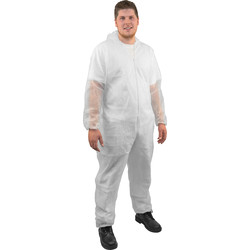 Front / Disposable Hooded Coverall Medium