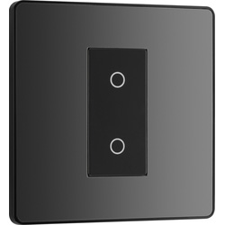 BG Evolve Black Chrome (Black Ins) 200W Single Touch Dimmer Switch, 2-Way Master 