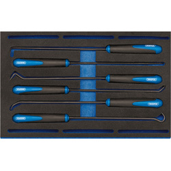 Draper Long Reach Hook and Pick Set in 1/4 Drawer EVA Insert Tray 6 Piece