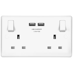 BG 13A Low Profile SP USB Switched Socket