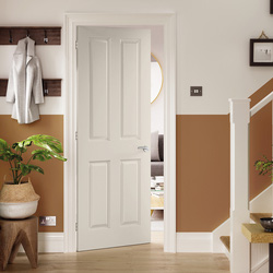 JB Kind Canterbury White Internal Door Grained 35 x 1981 x 711mm - 87349 - from Toolstation