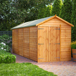 Power / Power Overlap Apex Shed 18' x 6' No Windows