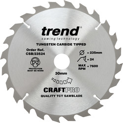 Trend Craft Circular Saw Blade 235 x 24T x 30mm CSB/23524