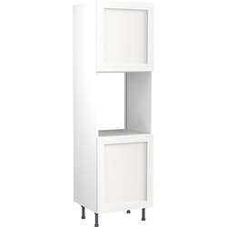 Kitchen Kit / Kitchen Kit Flatpack Shaker Kitchen Cabinet Tall Single Oven Unit Ultra Matt White 600mm