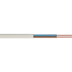 Doncaster Cables PVC 2 Core Flat Flex Cable (2192Y) 0.75mm2 Coil