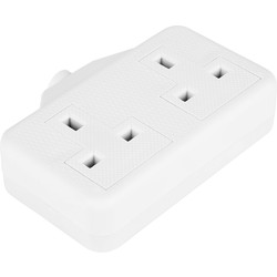 CED Extension Sockets 2 Gang White - 87697 - from Toolstation