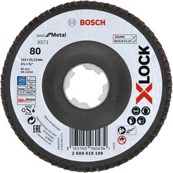Bosch Angled Flap Disc Angled 115mm x 80G X-LOCK