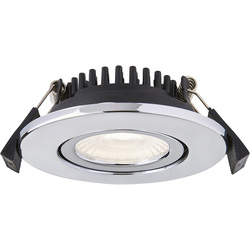 Spa Lighting Spa Integrated LED 5W Fire Rated Adjustable IP65 Downlight Chrome 500lm 4000K - 88225 - from Toolstation