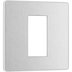 BG Evolve Brushed Steel (White Ins) 200W Single Touch Dimmer Switch, 2-Way Master 