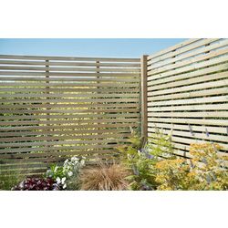 Forest Garden Pressure Treated Contemporary Slatted Fence Panel 6' x 5'