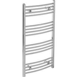 Qual-Rad / Chrome Curved Towel Radiator 1600 x 550mm 1902Btu