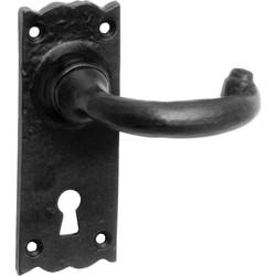 Eclipse Wessex Door Handles Lock Antique Black - 88730 - from Toolstation