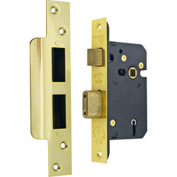 Securefast Securefast BS3621 5-Lever Sashlock 67mm Polished Brass - 88769 - from Toolstation