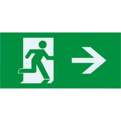 Integral LED Integral LED Slimline IP20 LED Emergency Exit Sign Box 3.3W 60lm with Right Legend 34m View - 88835 - from Toolstation