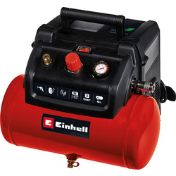 Einhell 1.6HP 6 Litre 8 Bar Oil Free Compressor & 9pc Kit 230V