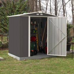 Rowlinson Rowlinson Metal Ezee Shed Grey 6' x 5' - 89723 - from Toolstation