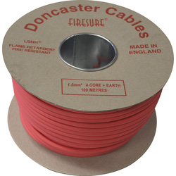 Doncaster Cables Firesure 500 1.5mm x 4 Core Red + 50 DC34 Red P Clips 100m - 89746 - from Toolstation