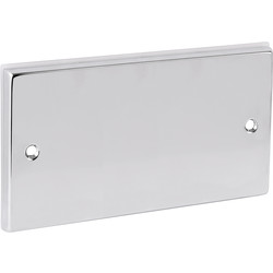 Axiom Chrome Blank Plate 2 Gang - 89861 - from Toolstation