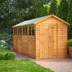 Power / Power Overlap Apex Shed 16' x 6'