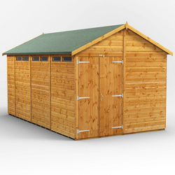 Power Apex Security Shed 14' x 8' - Double Doors