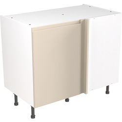 Kitchen Kit Flatpack J-Pull Kitchen Cabinet Base Blind Corner Unit Super Gloss Cashmere 1000mm