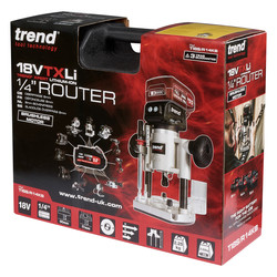 Trend T18S/R14 18V Cordless Brushless 1/4" Router