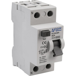 Axiom Axiom Incomer Devices RCD 30mA - 80A - 90500 - from Toolstation
