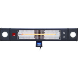 Zink / Zink Wall / Stand Mount Patio Heater 1.8kW IP44 with LED Lights 1800W