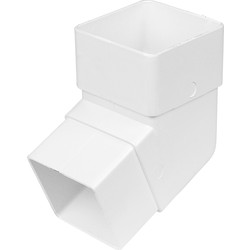 Aquaflow 65mm Square Offset Bend 112.5° White - 90841 - from Toolstation